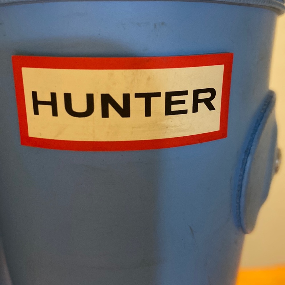 Hunter Boots, Matte, Light Blue, Size 7